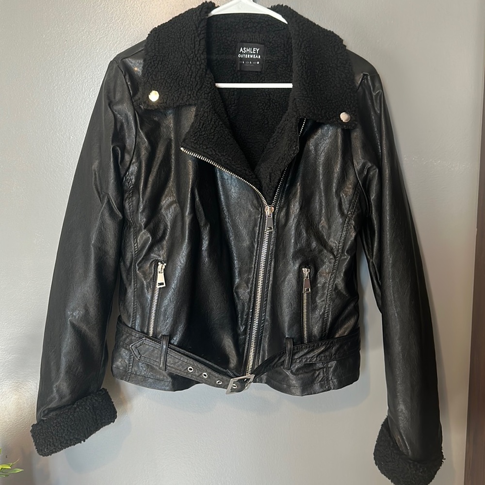 Going out black leather jacket
